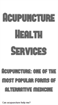 Mobile Screenshot of acupuncturehealthservices.com
